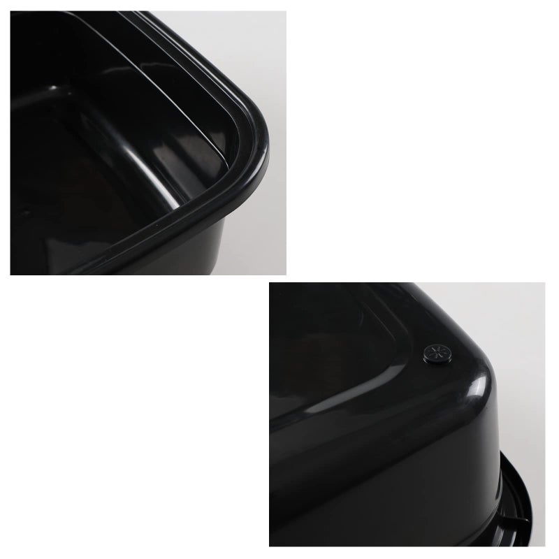 HOMMP 3-Pack 18 Quart Large Dishpan Wash Basin, Commercial Tote Bus Boxes - Image 3